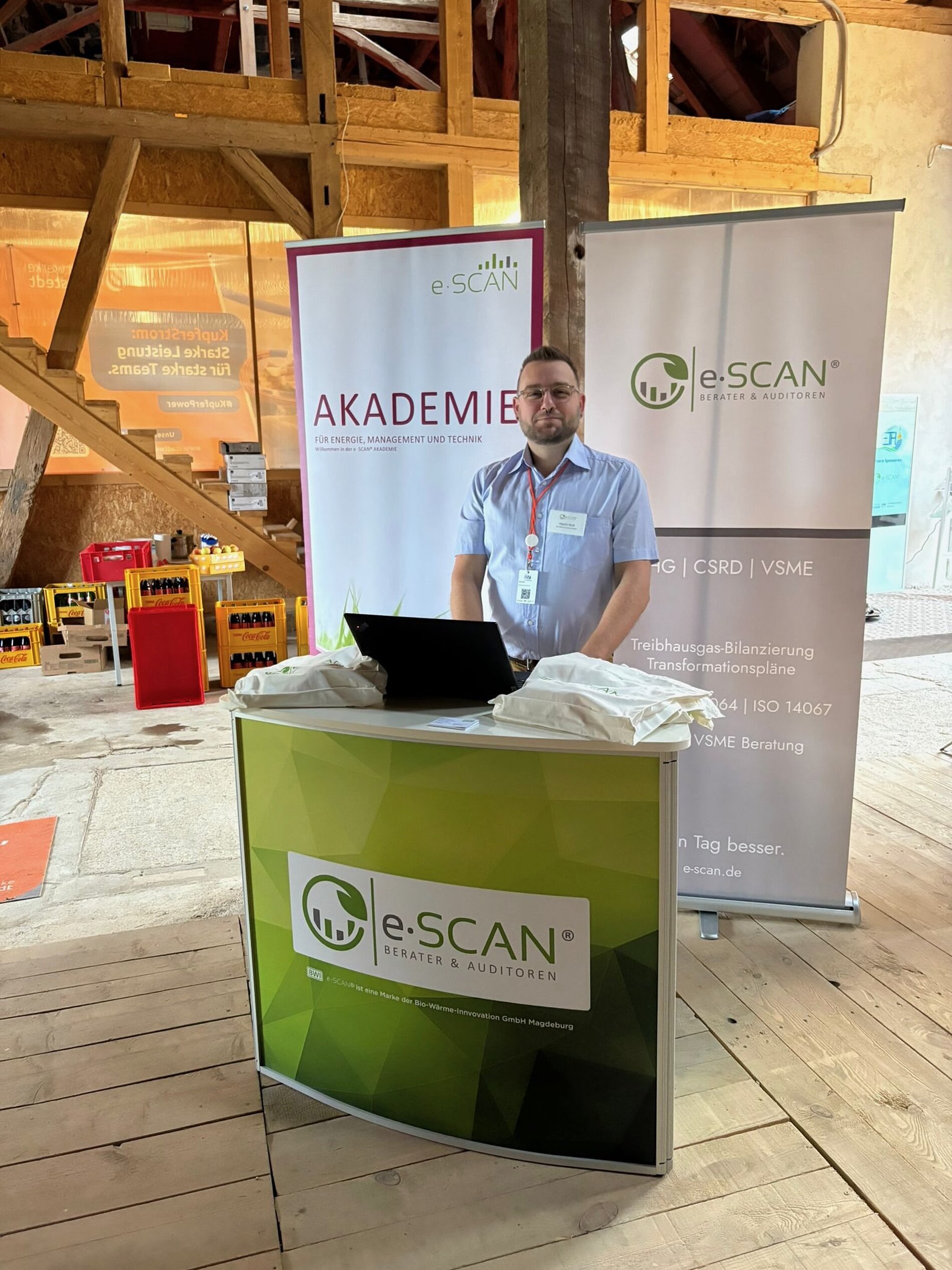 e·SCAN® Stand mit aktuellen Informationen zur Förderung